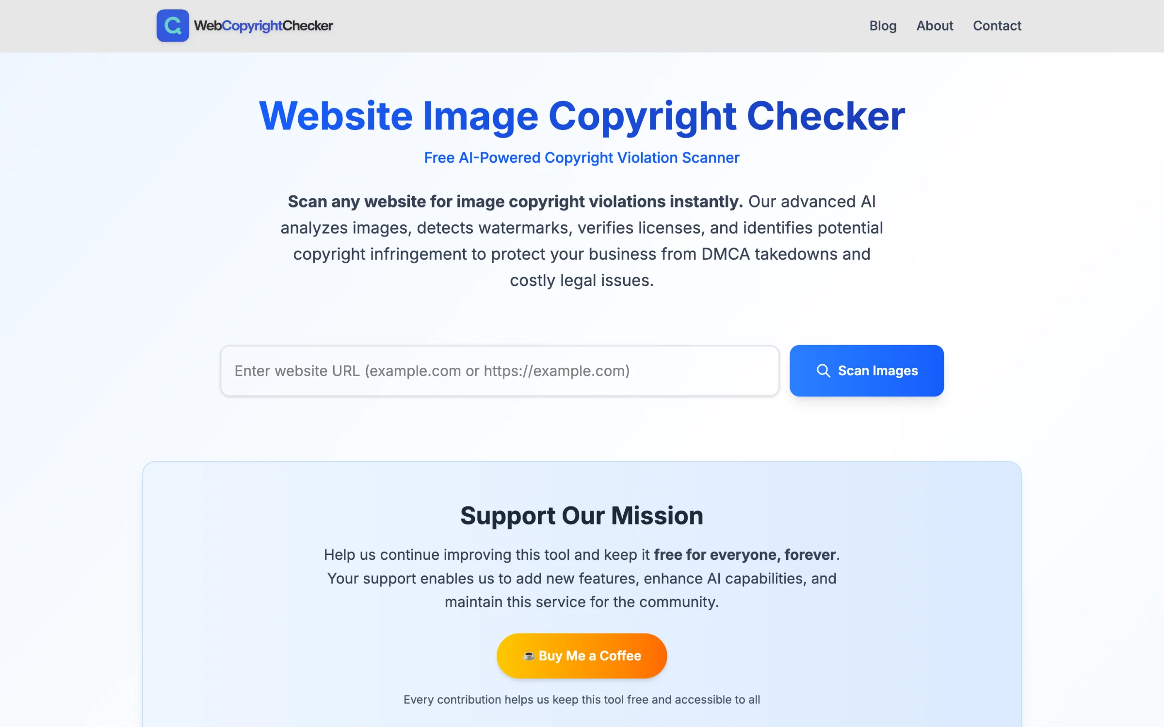 WebCopyrightChecker screenshot
